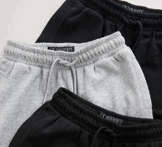 Kit 3 Calças Jogger Moletom