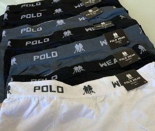 Kit 10 Cuecas Boxer Lisa Polo Wear Sortido - Tamanho M
