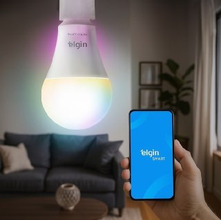 Lâmpada Inteligente Mais Potente 15W Smart Color RGB Elgin