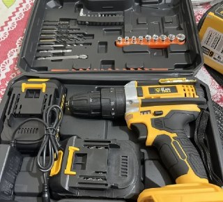 Parafusadeira Furadeira De Impacto 2 Baterias Com Maleta 60Hz - The Black Tools