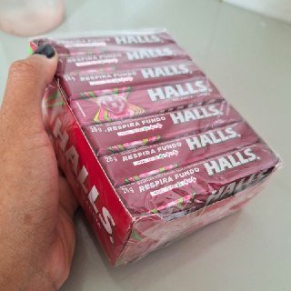 Bala Halls Melancia Caixa Com 21 Unidades