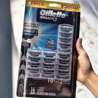 Gillette Mach3 Carga para Aparelho de Barbear 16 Unidades