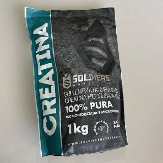 Creatina Monohidratada 1Kg, 100% Pura Importada Soldiers Nutrition