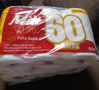 Mili Papel Higiênico Folha Dupla Max Neutro, Picotado e Texturizado, 6 Rolos de 60 metros