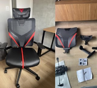 Cadeira Ergonômica Yama1 Vermelha ThunderX3