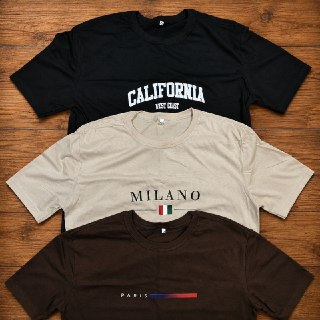 Kit 3 Camisetas Masculina 100% Algodão - Opções De Cores