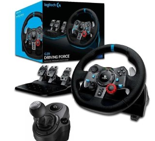 Combo Volante, Pedais e Cambio Logitech G29 para PS5, PS4, PS3 e PC