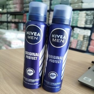NIVEA MEN Desodorante Antitranspirante Aerossol Original Protect 48h 150ml (kit 2 unidades)