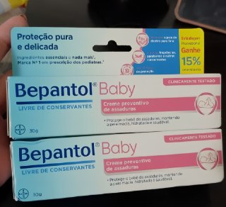 Kit 2 Bepantol Baby Creme Preventivo de Assaduras para Bebês 30g