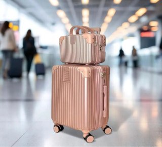 Mala De Viagem 10kg Com Frasqueira- Rosa