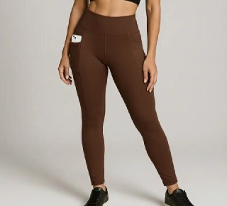 Calça Legging Fitness Grossa Cintura Alta Com Bolso (Em cores)