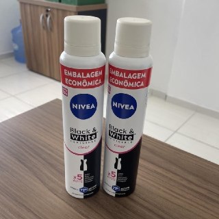 Kit Desodorante Aerossol Black & White Clear 150mL Nivea - 2 Unidades