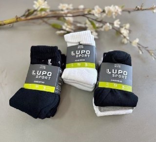 Kit 10 Pares Meias Lupo Originais Cano Médio Alto Algodão