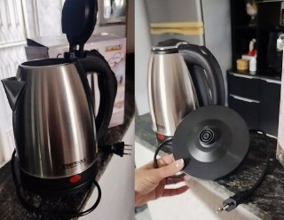 Chaleira Elétrica Jarra Café Chá Inox 110v
