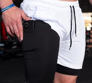 Short 2 em 1 DryFit Compressão (4 cores)