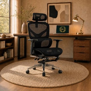 Cadeira de Escritório Ergonômica Reforçada Malha Respirável