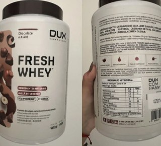 Fresh Whey Chocolate Belga e Avelã Dux, 900g