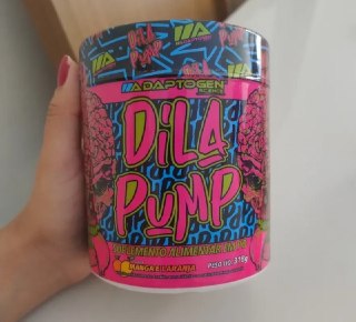Dila Pump Pré Treino Sem Cafeína Adaptogen Sabor Manga e Laranja 318g
