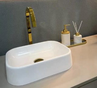 Cuba/Lavabo Retangular De Apoio