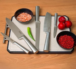 Jogo De Facas Cozinha Domez Inox 5 Peças