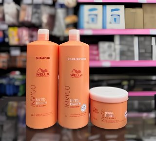 Kit Wella Invigo Nutri Enrich Pro Shampoo e Condicionador 1L + Máscara 500ml