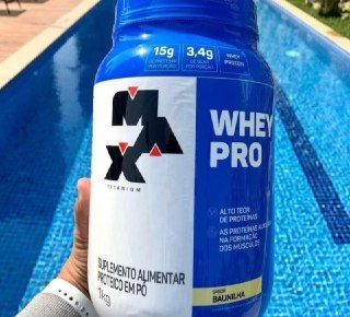 Whey Protein 1kg Whey Pro Max Titanium - Baunilha