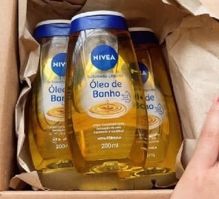 Sabonete Nivea Líquido Óleo de Banho 200ml - 3 unidades