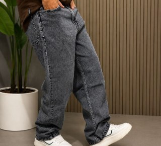 Calça Balão Jeans Streetwear Larga Bag - Opções de cores