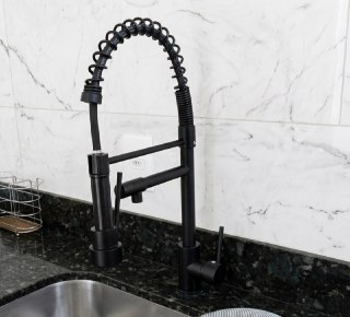 Torneira Para Pia De Cozinha Monocomando Dupla Saida Mesa