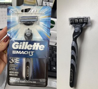 Gillette Mach3 Aparelho de Barbear com 3 Lâminas - 1 Unidade