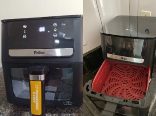 Air Fryer Philco 6,5L Visor Glass e Redstone 1700W - 127v