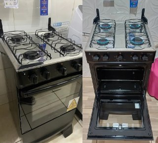 Fogão 4 Bocas Atlas com Mesa de Inox Automático Bivolt