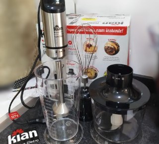 Mixer 3 Em 1 Processador Batedor Inox 1000w Kian Preto