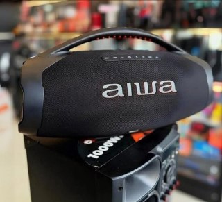 Caixa de Som Boombox Aiwa Aws-bbs-01b 200w RMS Bluetooth