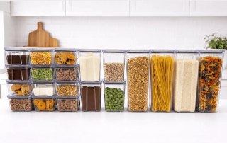 Kit 20 Pote Herméticos Empilháveis Porta Mantimento