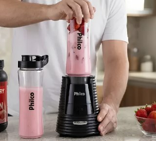 Liquidificador Philco Portátil 2 Squeezes 400W PLQ04A 127V