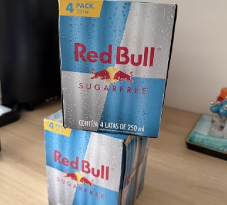 Kit com 4 Energético Red Bull Sugar Free 250ml