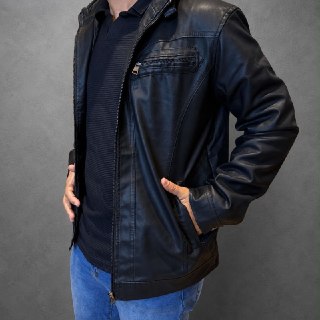 Jaqueta Couro Masculina Slim