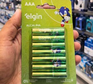 Pilha Alcalina AAA com 16 unidades Elgin