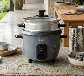 Panela Elétrica de Arroz 0,6L Oster Grafite (220v)