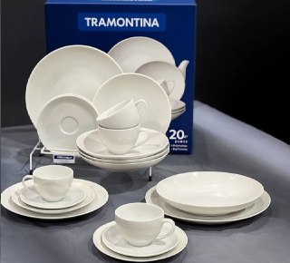 Aparelho De Jantar Tramontina Flávia Em Porcelana 20pçs