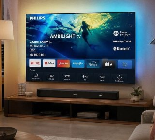 PHILIPS Smart TV Ambilight 55" 4K + PHILIPS Soundbar TAB4000