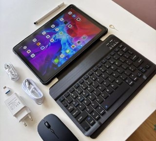 Tablet 10.1 com Teclado+Mouse 6GB RAM 128GB Android 13 Camera 50MP