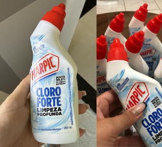 Harpic Cloro Forte, Desinfetante e Desodorizador Sanitário, 200ml