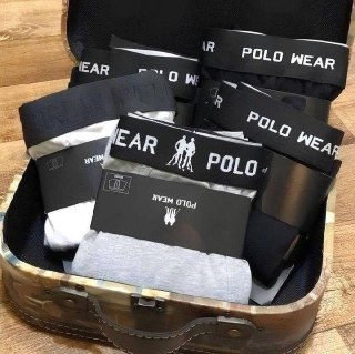 Kit 6 Cuecas Boxer Algodão Polo Wear
