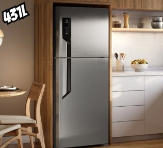 Geladeira Electrolux Frost Free 431L Autosense Inox