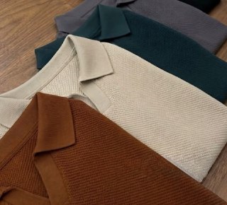 Camisa Polo Texturizada Sem Botão (várias cores)