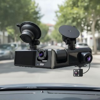 3 Câmeras Automotiva Veicular Carro HD Noturna 1080p