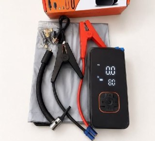 Kit Compressor de Ar Compacto 150 Psi + Auxiliar de Partida + Powerbank