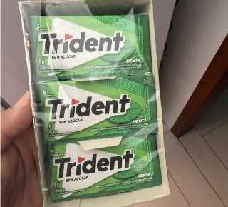Chiclete Trident Menta Sem Açúcar - Caixa com 21 unidades